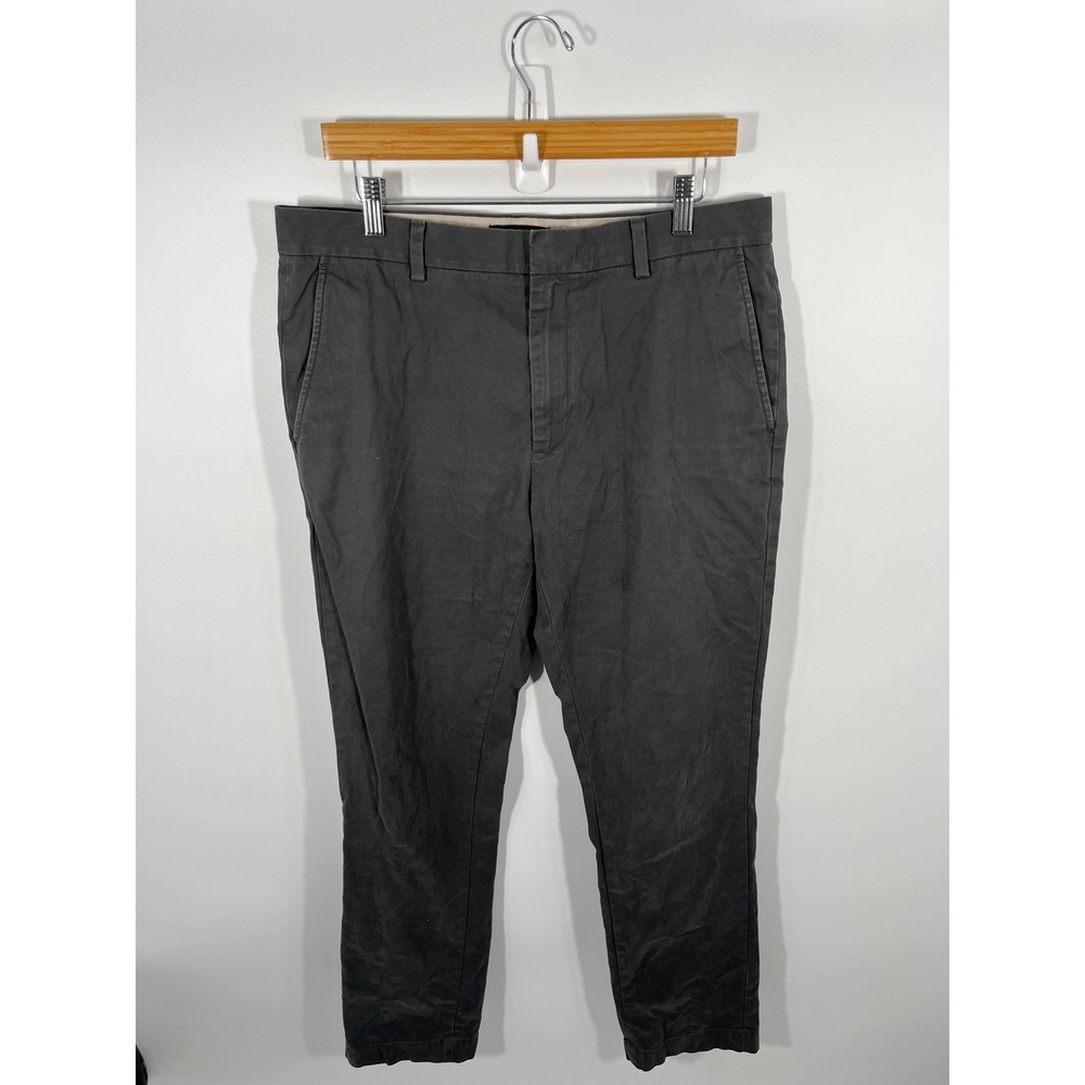 Banana Republic Fulton Chino Mens Pants 34x32 Green Mid Rise Dark Wash Office